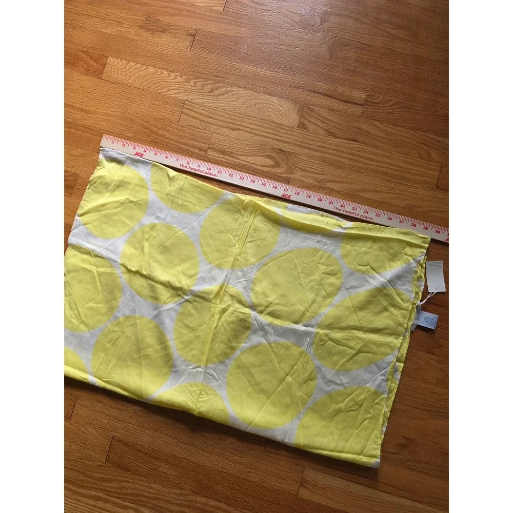 Boden Scarf Wrap Large Yellow Polka Dots NWT Lightweight Summer feminine
